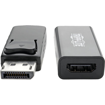 Tripp Lite DisplayPort to HDMI 2.0 Adapter-M/F, Latching Connector, 4K@60 Hz, 6 in., Black, DP to HDMI
