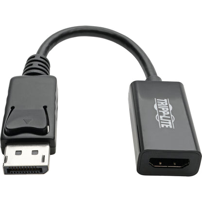 Tripp Lite DisplayPort to HDMI 2.0 Adapter-M/F, Latching Connector, 4K@60 Hz, 6 in., Black, DP to HDMI