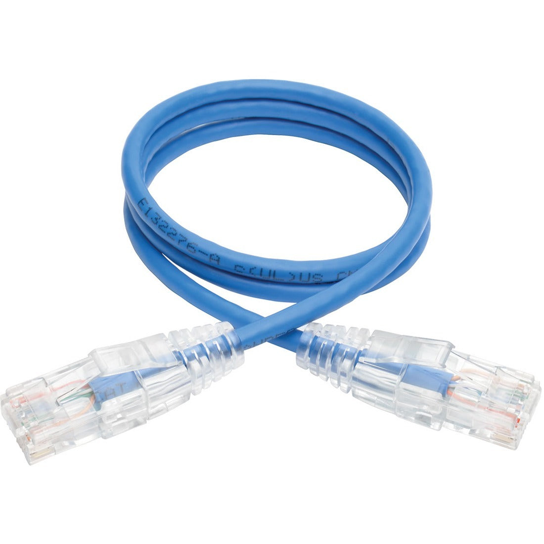 Tripp Lite 2ft Cat6 Gigabit Snagless Molded Slim UTP Patch Cable RJ45 M/M Blue 2'