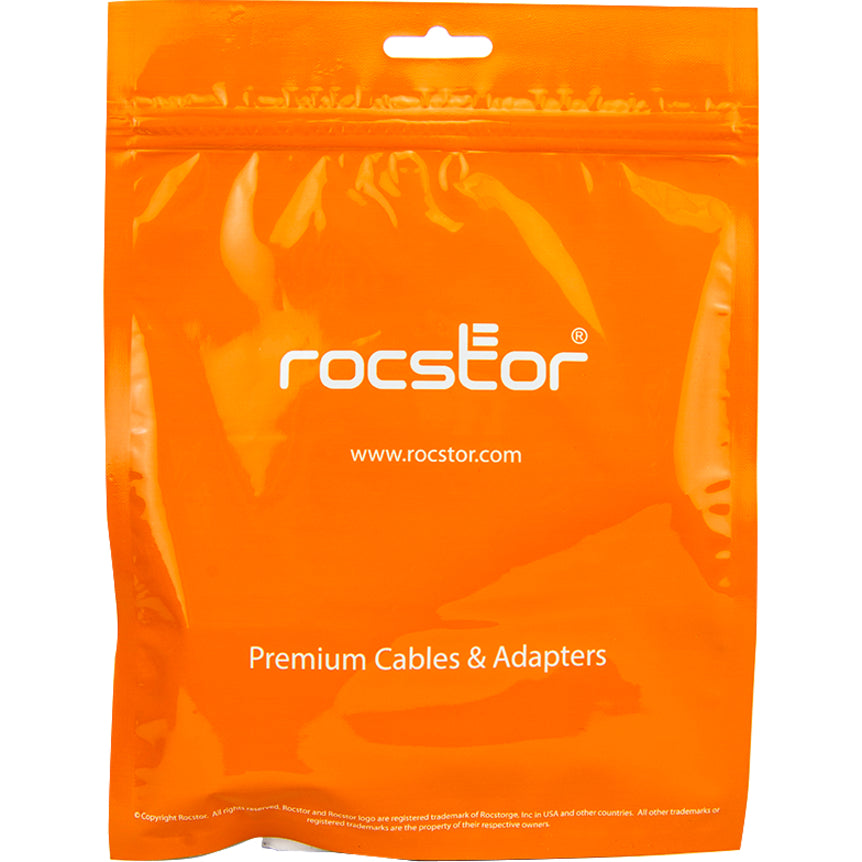 Rocstor Premium Slim 3.5mm Stereo Audio Cable 1 ft - M/M - Mini-phone Male Stereo Audio - Mini-phone Male Stereo Audio Male to Male- .3m - Black - For Smartphone, Mobile Phones, iPhone (with Headphone Jack), iPod AND MP3 PLAYER