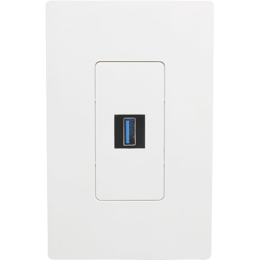 Tripp Lite USB 3.0 Keystone Panel Mount Coupler Extension Cable Angled 1'