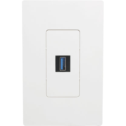 Tripp Lite USB 3.0 Keystone Panel Mount Coupler Extension Cable Angled 1'