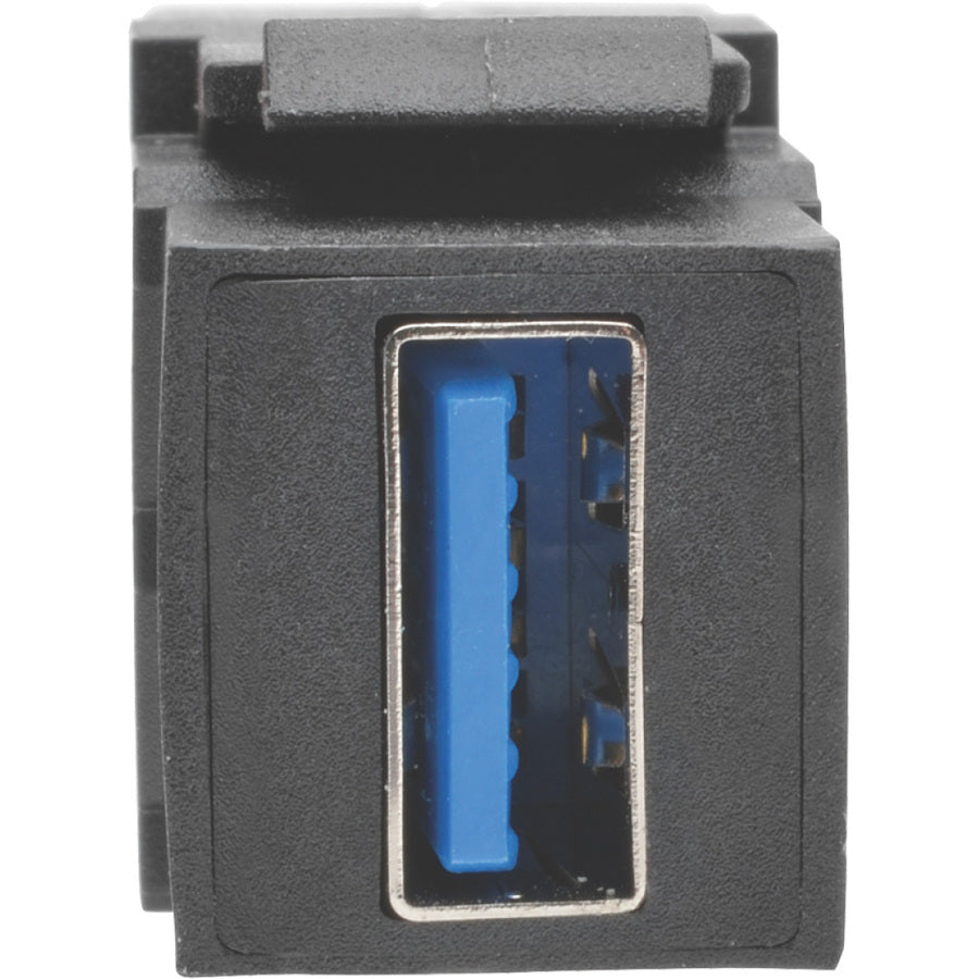 Tripp Lite USB 3.0 Keystone Panel Mount Coupler Extension Cable Angled 1'