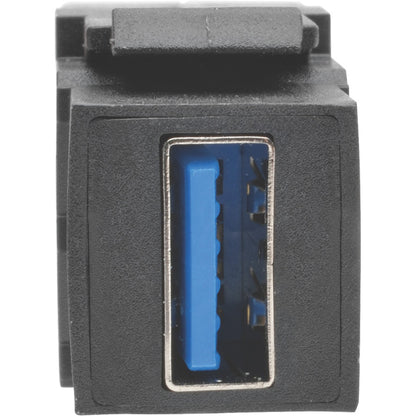 Tripp Lite USB 3.0 Keystone Panel Mount Coupler Extension Cable Angled 1'