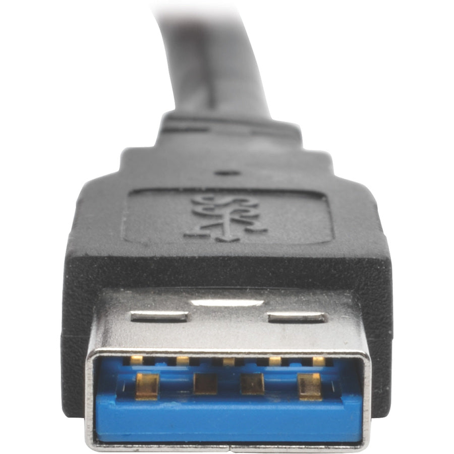 Tripp Lite USB 3.0 Keystone Panel Mount Coupler Extension Cable Angled 1'