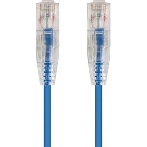 Monoprice SlimRun Cat6 28AWG UTP Ethernet Network Cable, 20ft Blue