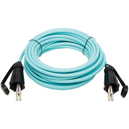 Tripp Lite 10Gb Duplex Multimode 50/125 OM3 Fiber Patch Cable, Aqua, 10M