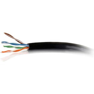 C2G 500ft Cat6 Bulk Ethernet Network Cable Solid UTP Riser CMR Black TAA