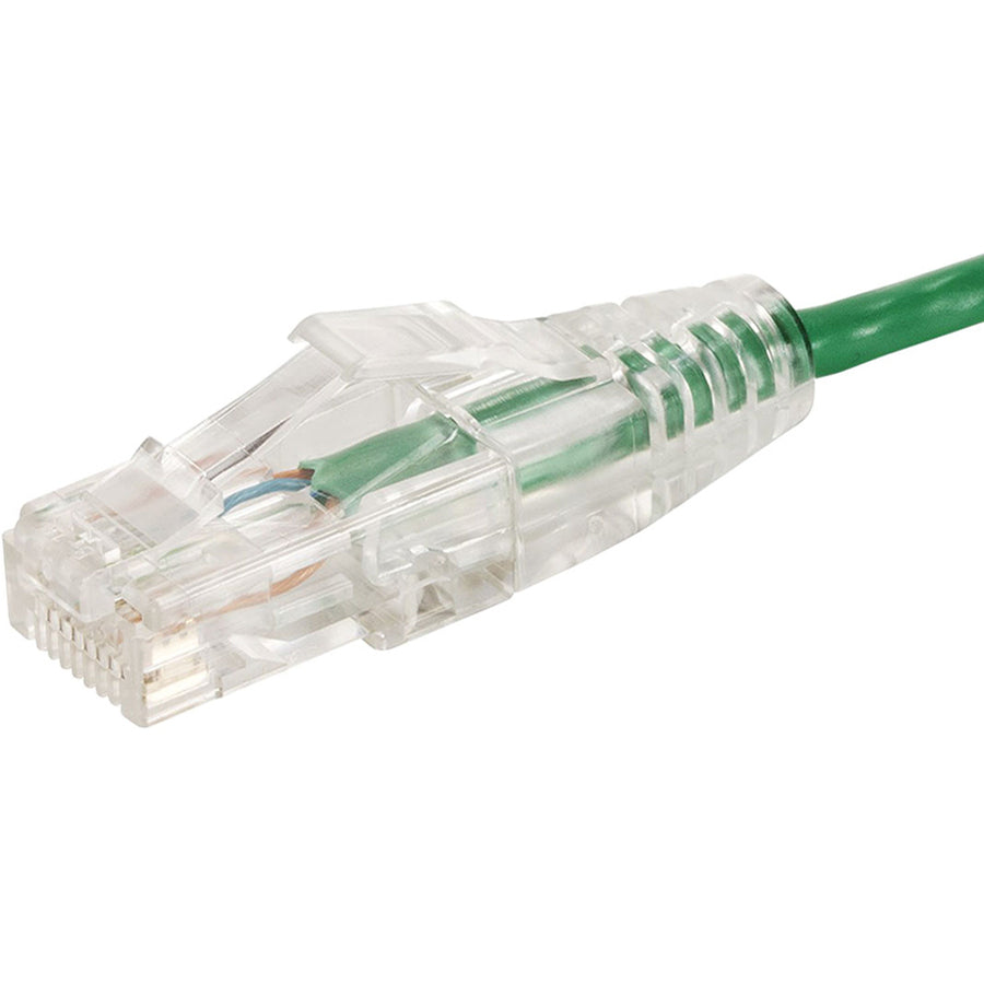 Monoprice SlimRun Cat6 28AWG UTP Ethernet Network Cable, 2ft Green
