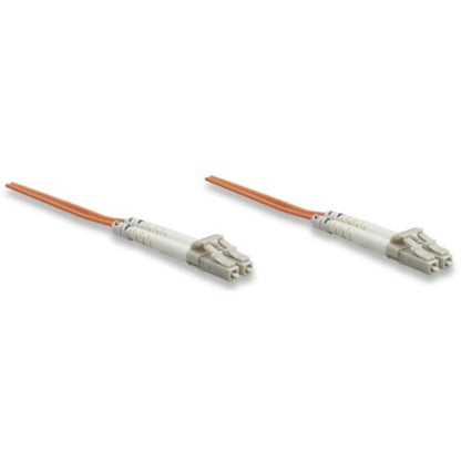 Intellinet Network Solutions Fiber Optic Patch Cable, LC/LC, OM1, 62.5/125, Multimode, Duplex, Orange, 3 ft (1 m)