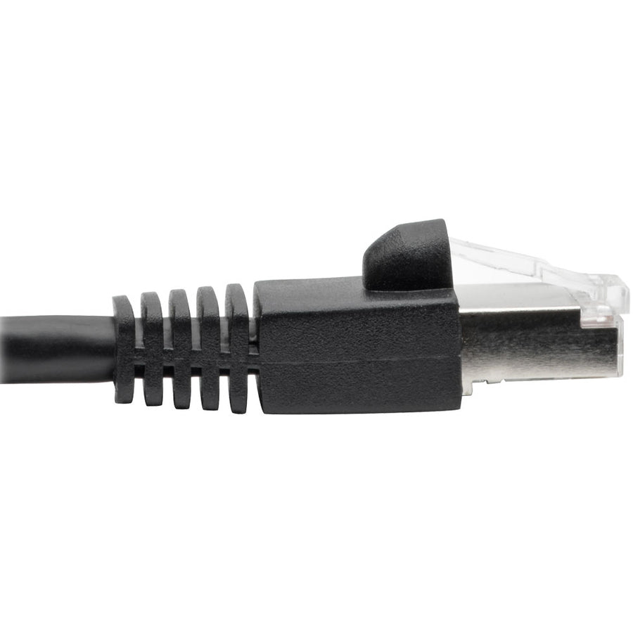 Tripp Lite Cat6a Snagless Shielded STP Patch Cable 10G, PoE, Black M/M 5ft