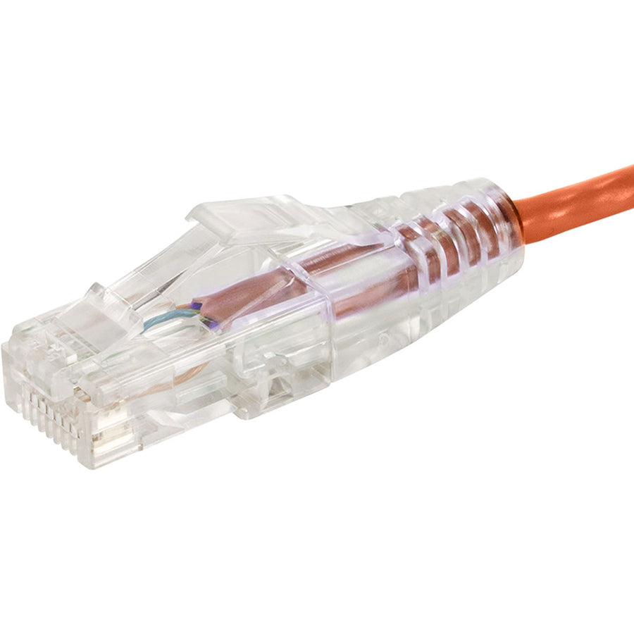 Monoprice SlimRun Cat6 28AWG UTP Ethernet Network Cable, 1ft Orange