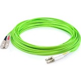 AddOn 8m LC (Male) to SC (Male) Straight Lime Green OM5 Duplex Fiber OFNR (Riser-Rated) Patch Cable