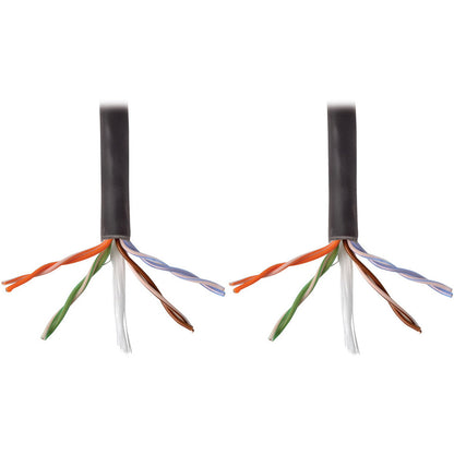 Tripp Lite 1000ft Cat5 / Cat5e Bulk Cable Solid CMP Plenum PVC Black 1000'