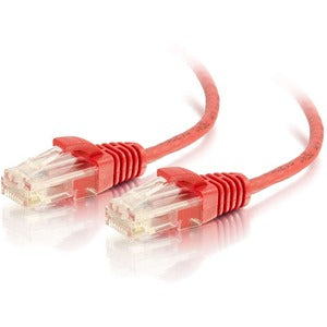 C2G 7ft Cat6 Ethernet Cable - Slim - Snagless Unshielded (UTP) - Red