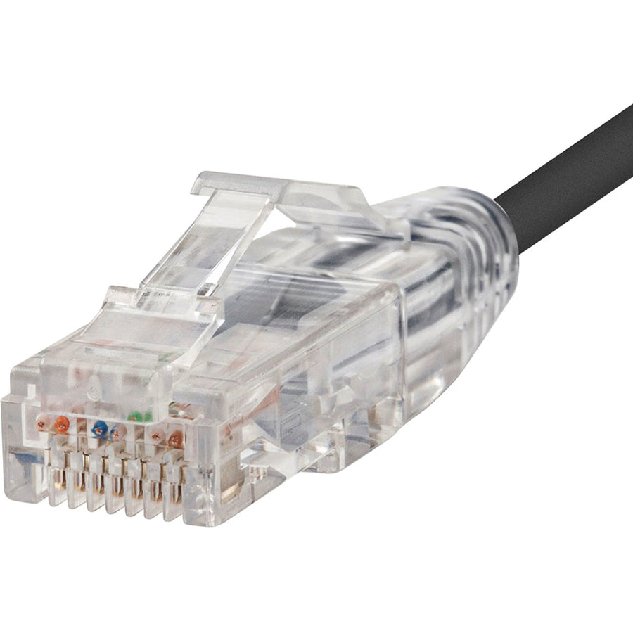 Monoprice SlimRun Cat6 28AWG UTP Ethernet Network Cable, 1ft Black