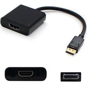 HP QK108AV Compatible DisplayPort 1.2 Male to HDMI 1.3 Female Black Adapter Which Requires DP++ For Resolution Up to 2560x1600 (WQXGA)