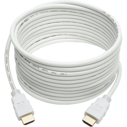 Tripp Lite High Speed HDMI 4K Cable Ultra HD Digital Video M/M White 16ft