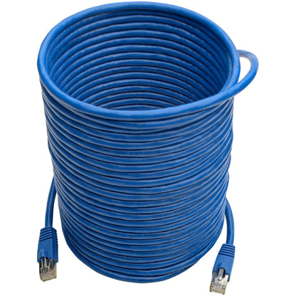 Tripp Lite Cat6a Snagless Shielded STP Network Patch Cable 10G Certified, PoE, Blue RJ45 M/M 35ft 35'