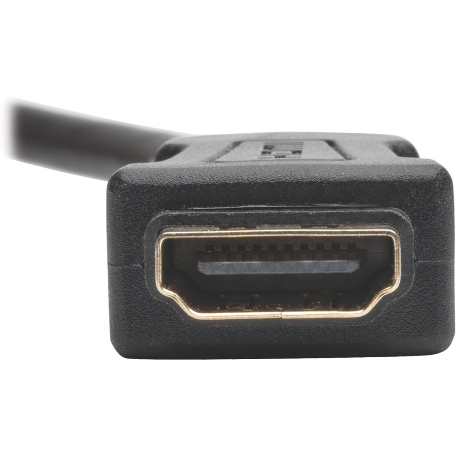 Tripp Lite HDMI Coupler Keystone Panel Mount All-in-One Angled F/F Black 1'