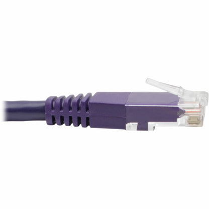 Tripp Lite Cat6 Cat5e Gigabit Molded Patch Cable RJ45 M/M 550MH Purple 50ft 50'