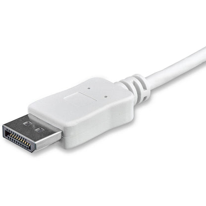 StarTech.com 3ft/1m USB C to DisplayPort 1.2 Cable 4K 60Hz - USB Type-C to DP Video Adapter Monitor Cable HBR2 - TB3 Compatible - White