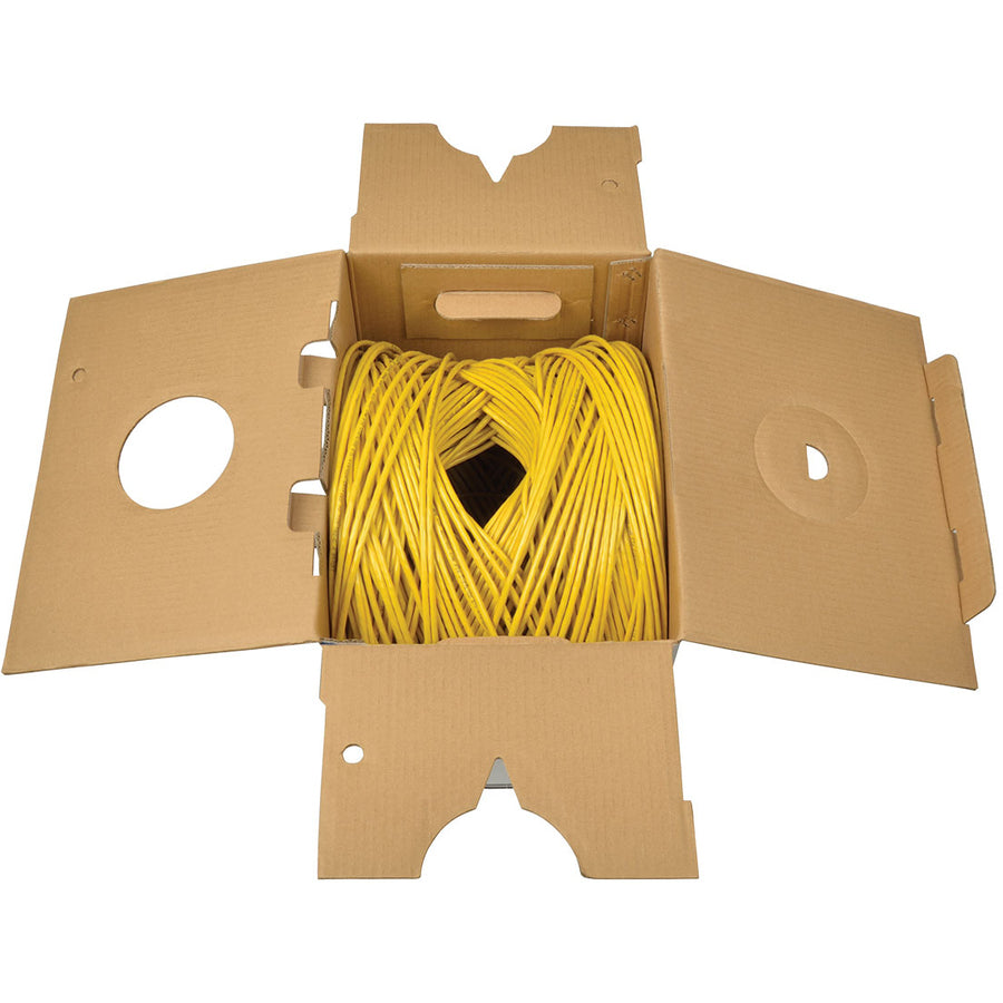 Tripp Lite 1000ft Cat5 / Cat5e Bulk Cable Solid Core CMR PVC Yellow 1000'