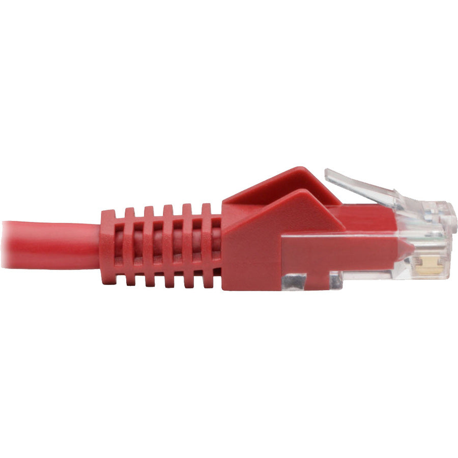 Tripp Lite Cat6 GbE Gigabit Ethernet Snagless Molded Patch Cable UTP Red RJ45 M/M 6in 6"