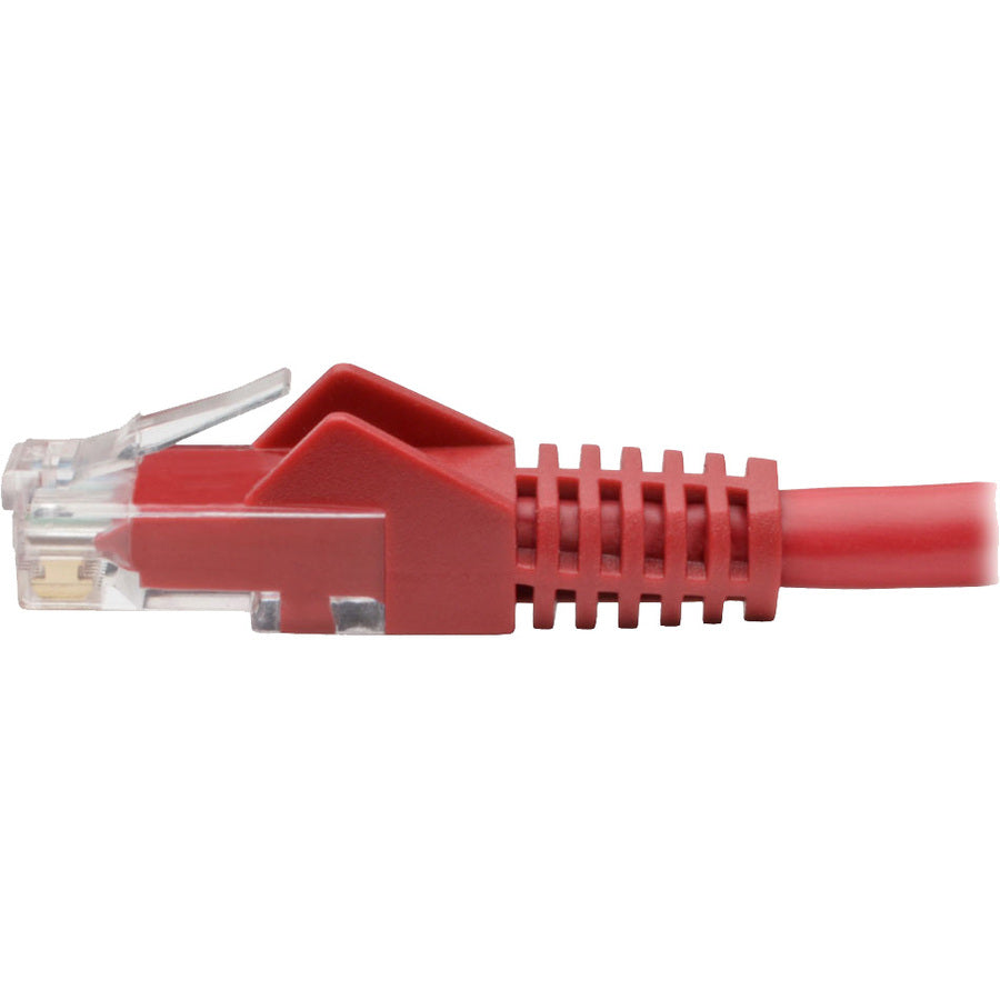 Tripp Lite Cat6 GbE Gigabit Ethernet Snagless Molded Patch Cable UTP Red RJ45 M/M 6in 6"