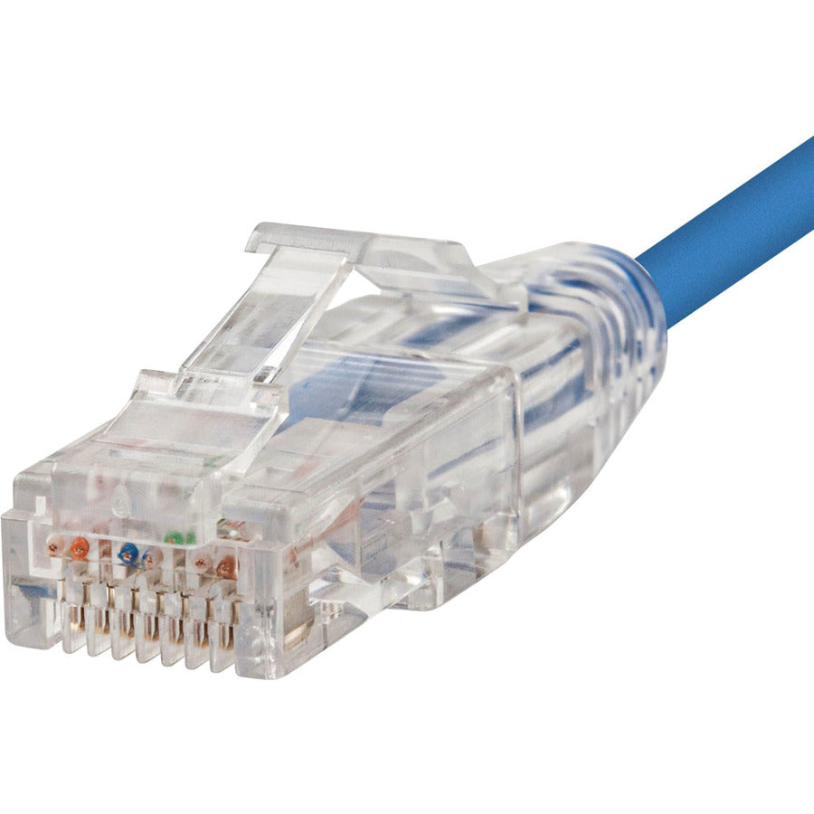 Monoprice SlimRun Cat6 28AWG UTP Ethernet Network Cable, 6-inch Blue