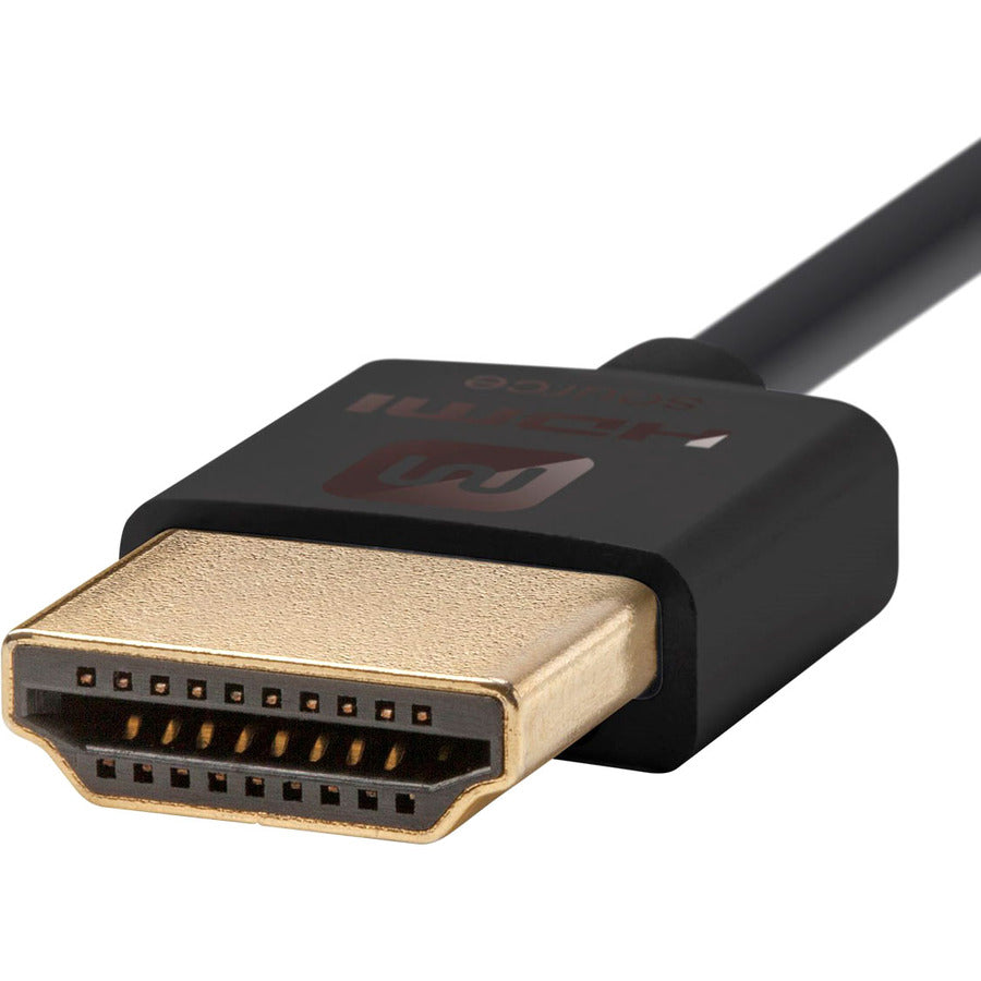 Monoprice Ultra Slim 18Gbps Active High Speed HDMI Cable, 6ft Black