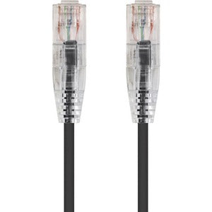 Monoprice SlimRun Cat6 28AWG UTP Ethernet Network Cable, 7ft Black