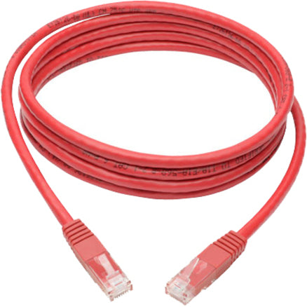 Tripp Lite Cat6 Cat5e Gigabit Molded Patch Cable RJ45 M/M 550MHz Red 7ft