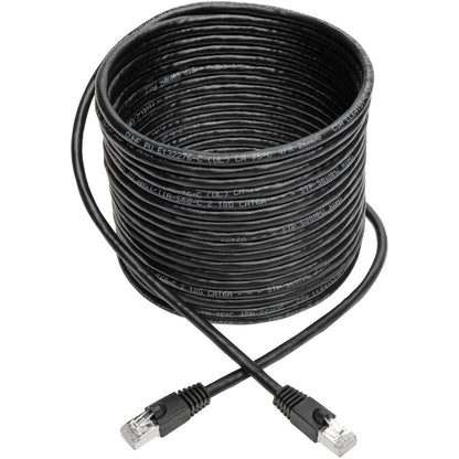 Tripp Lite Cat6a Snagless Shielded STP Patch Cable 10G, PoE, Black M/M 25ft