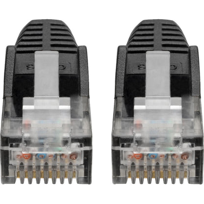 Tripp Lite Cat6 GbE Gigabit Ethernet Snagless Molded Patch Cable UTP Black RJ45 M/M 6in 6"