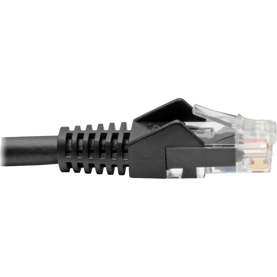 Tripp Lite Cat6 GbE Gigabit Ethernet Snagless Molded Patch Cable UTP Black RJ45 M/M 6in 6"