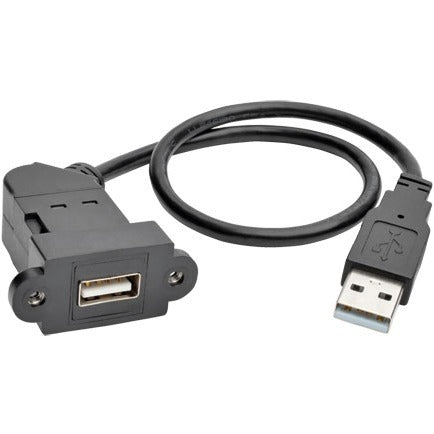 Tripp Lite USB Keystone Panel Mount Extension Coupler Cable M/F Angled 1ft