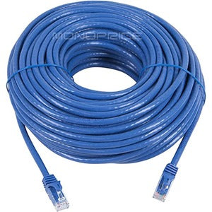 Monoprice FLEXboot Series Cat6 24AWG UTP Ethernet Network Patch Cable, 100ft Blue