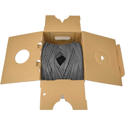 Tripp Lite Cat5e 350 MHz Bulk Solid-Core Plenum-Rated PVC Cable, Gray, 1000 ft.
