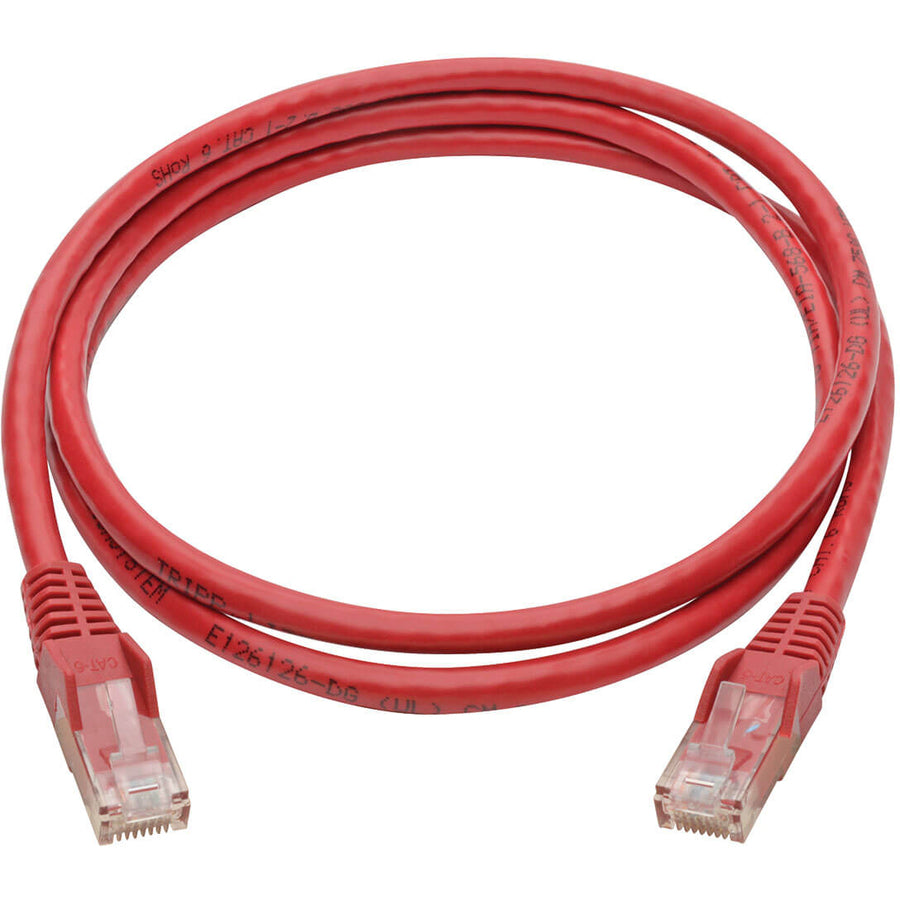 Tripp Lite Cat6 GbE Snagless Molded Patch Cable UTP Red RJ45 M/M 4ft 4'
