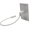 Tripp Lite USB 2.0 Panel Mount Coupler Cable Keystone Jack White F/F 1ft 1'