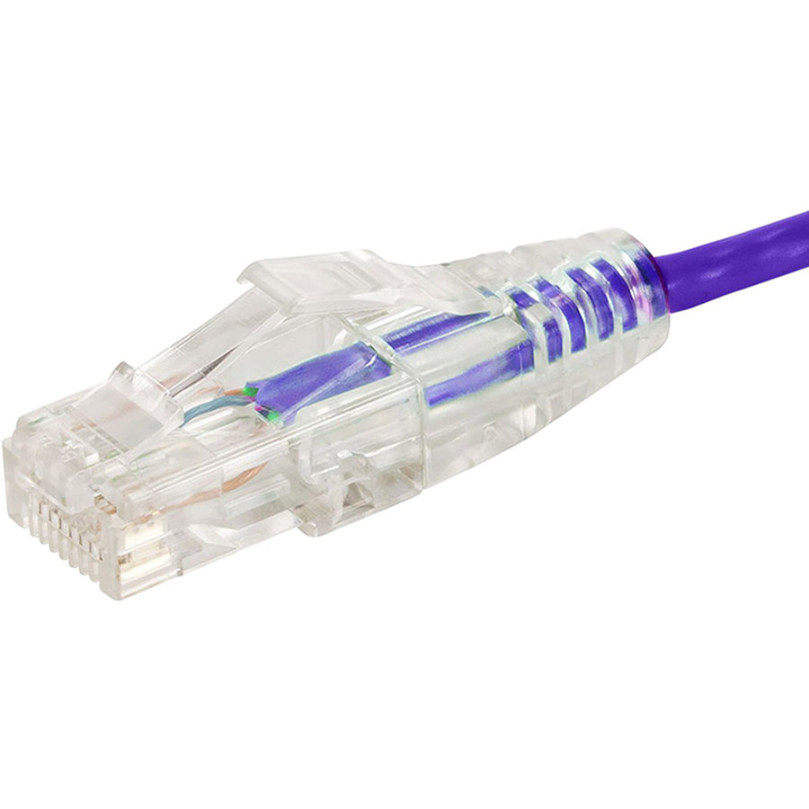 Monoprice SlimRun Cat6 28AWG UTP Ethernet Network Cable, 7ft Purple