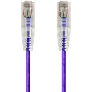 Monoprice SlimRun Cat6 28AWG UTP Ethernet Network Cable, 5ft Purple