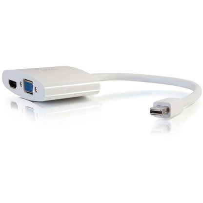 C2G 8in Mini DisplayPort to 4K HDMI or VGA Adapter - White