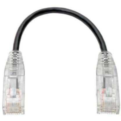 Tripp Lite Cat6 UTP Patch Cable (RJ45) - M/M, Gigabit, Snagless, Molded, Slim, Black, 6 in.