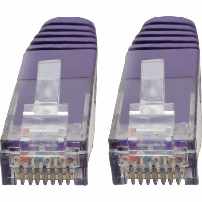 Tripp Lite Cat6 Cat5e Gigabit Molded Patch Cable RJ45 MM 550MHz Purple 25ft 25'