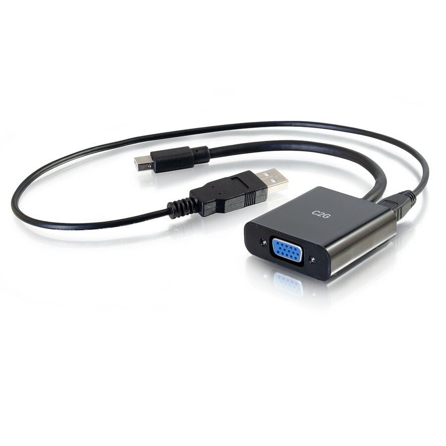 C2G 8in Mini Displayport to VGA Adapter with 3.5mm Audio Male to Female