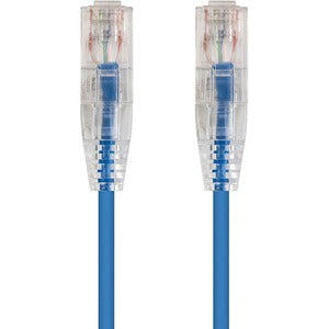 Monoprice SlimRun Cat6 28AWG UTP Ethernet Network Cable, 5ft Blue