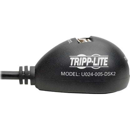 Tripp Lite 5ft 2-Port USB 2.0 Hi-Speed Desktop Gold A/A Extension Cable M/F