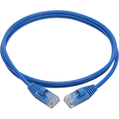 Tripp Lite Cat6a Gigabit 10G Molded Slim UTP Patch Cable M/M Blue 4ft 4'